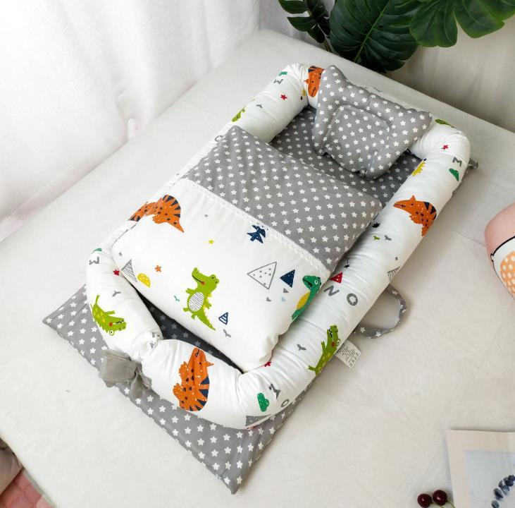 Foldable Bionic Travel Crib & Anti-Pressure Baby Mattress
