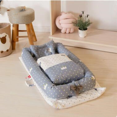 Foldable Bionic Travel Crib & Anti-Pressure Baby Mattress