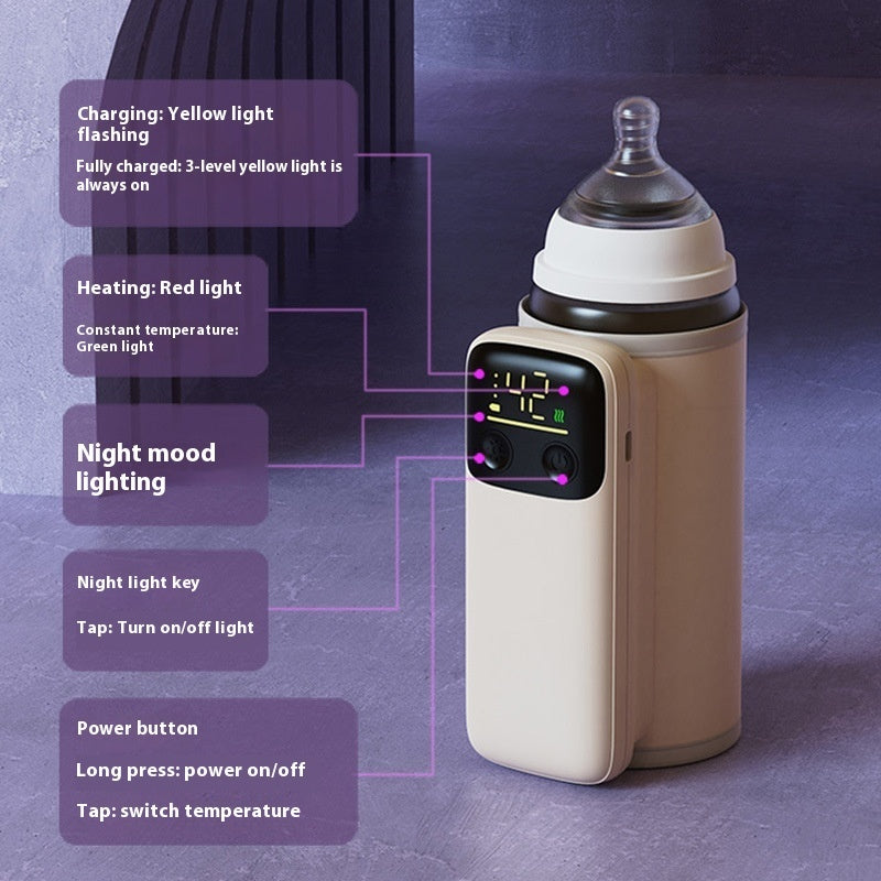 Universal Baby Bottle Insulation Cover with Heating and Constant Temperature Milk Warmer